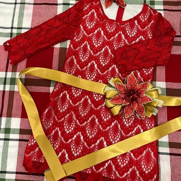 Dresses | Gorgeous Upcycled Christmasbeauty Pageant Dress Girls Size 66x  Small 78 | Poshmark